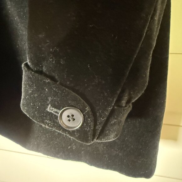 Lauren Ralph Lauren Black Velvet/Velour Suit- Blazer Sz 8 Pants Sz 10 Holiday - Picture 6 of 15